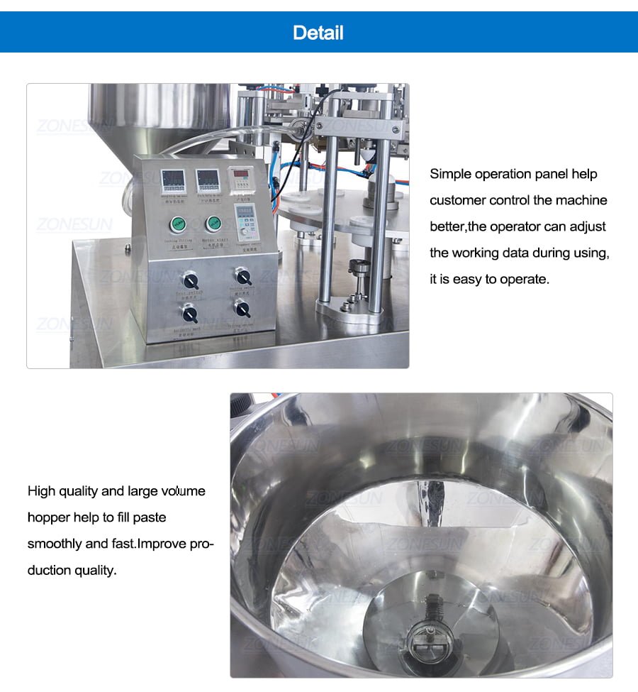 ZONESUN Automatic Tube Filling Sealing Machine For Toothpaste-ZONESUN TECHNOLOGY LIMITED