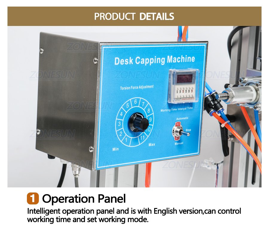 Desktop Bottle Capping Machine-ZONESUN TECHNOLOGY LIMITED