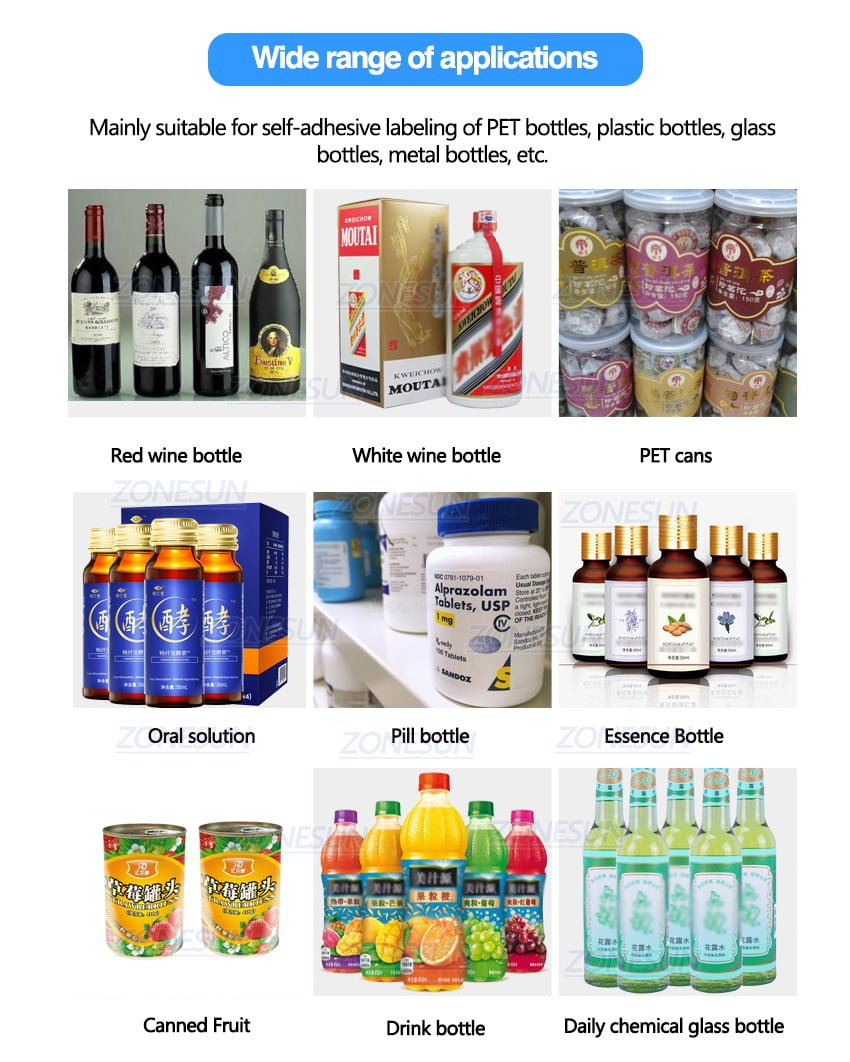 ZONESUN Automatic Round Bottle Labeling Machine-ZONESUN TECHNOLOGY LIMITED