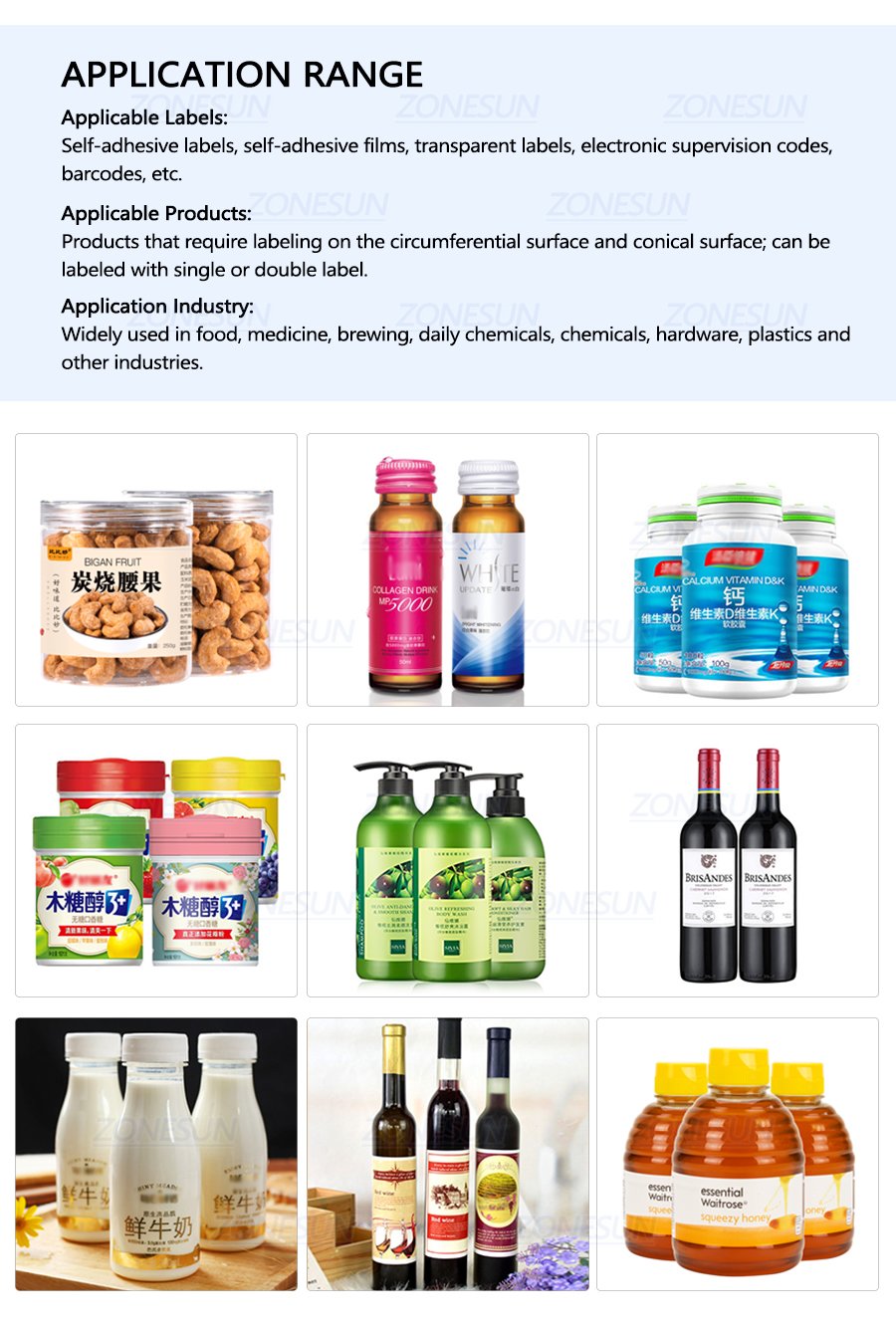 ZONESUN ZS-801 Automatic Round Bottle Labeling Machine-ZONESUN TECHNOLOGY LIMITED