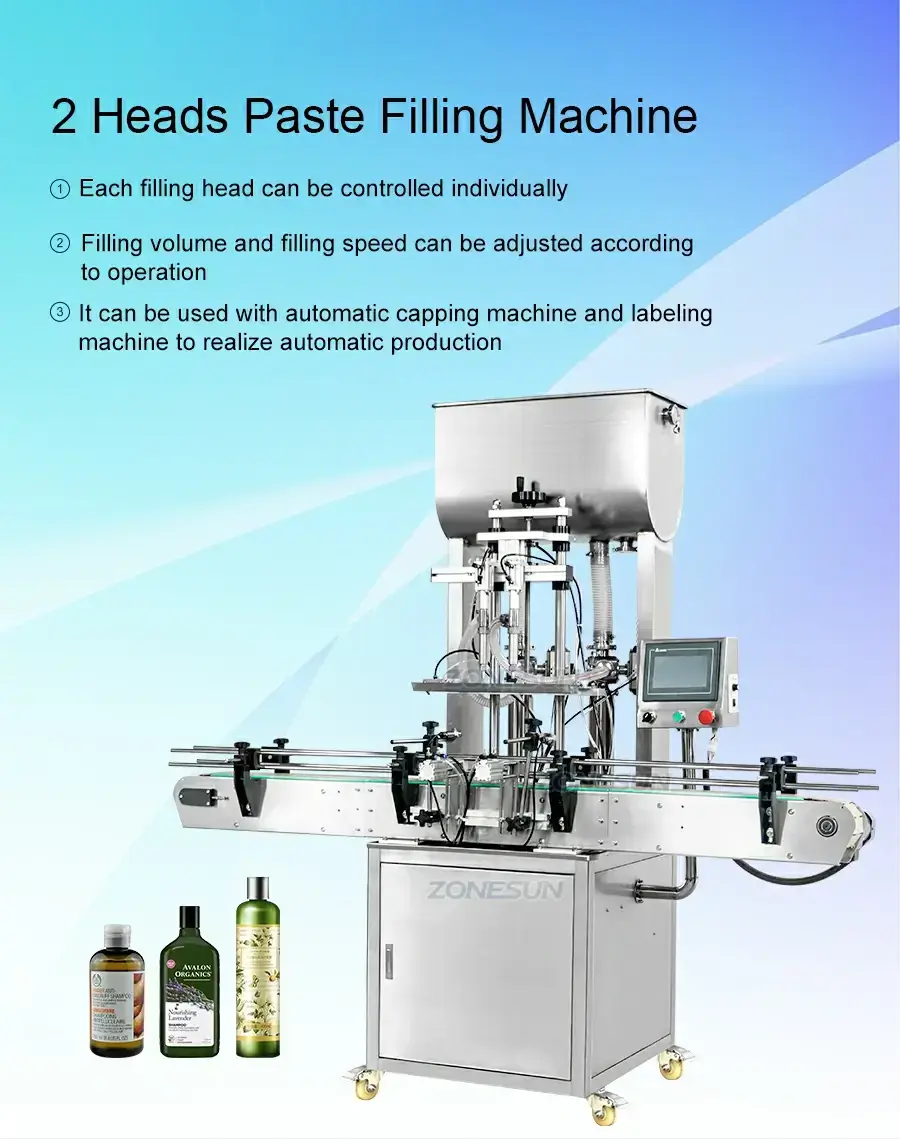 Double-head Paste Filling Machine-ZONESUN TECHNOLOGY LIMITED