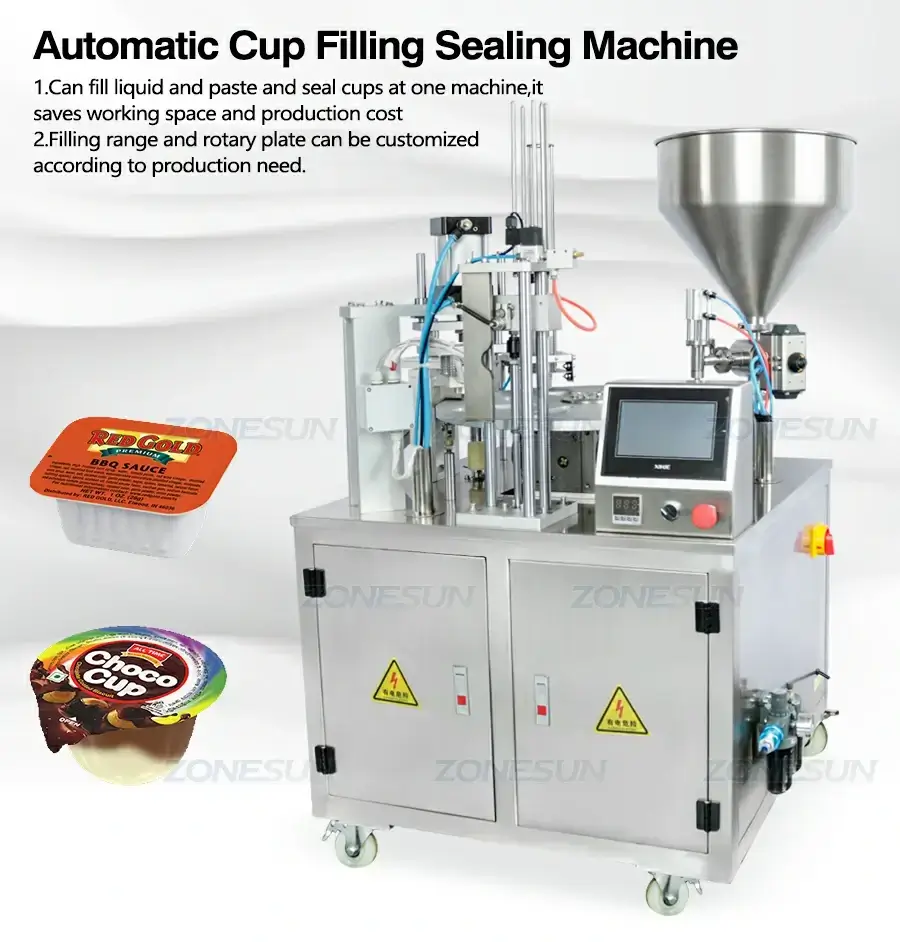 Yogurt Cup Filling Sealing Machine-ZONESUN TECHNOLOGY LIMITED