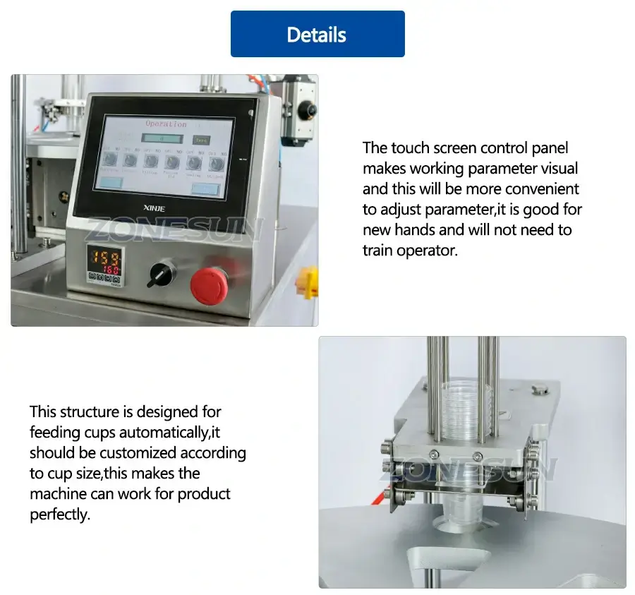 Yogurt Cup Filling Sealing Machine-ZONESUN TECHNOLOGY LIMITED