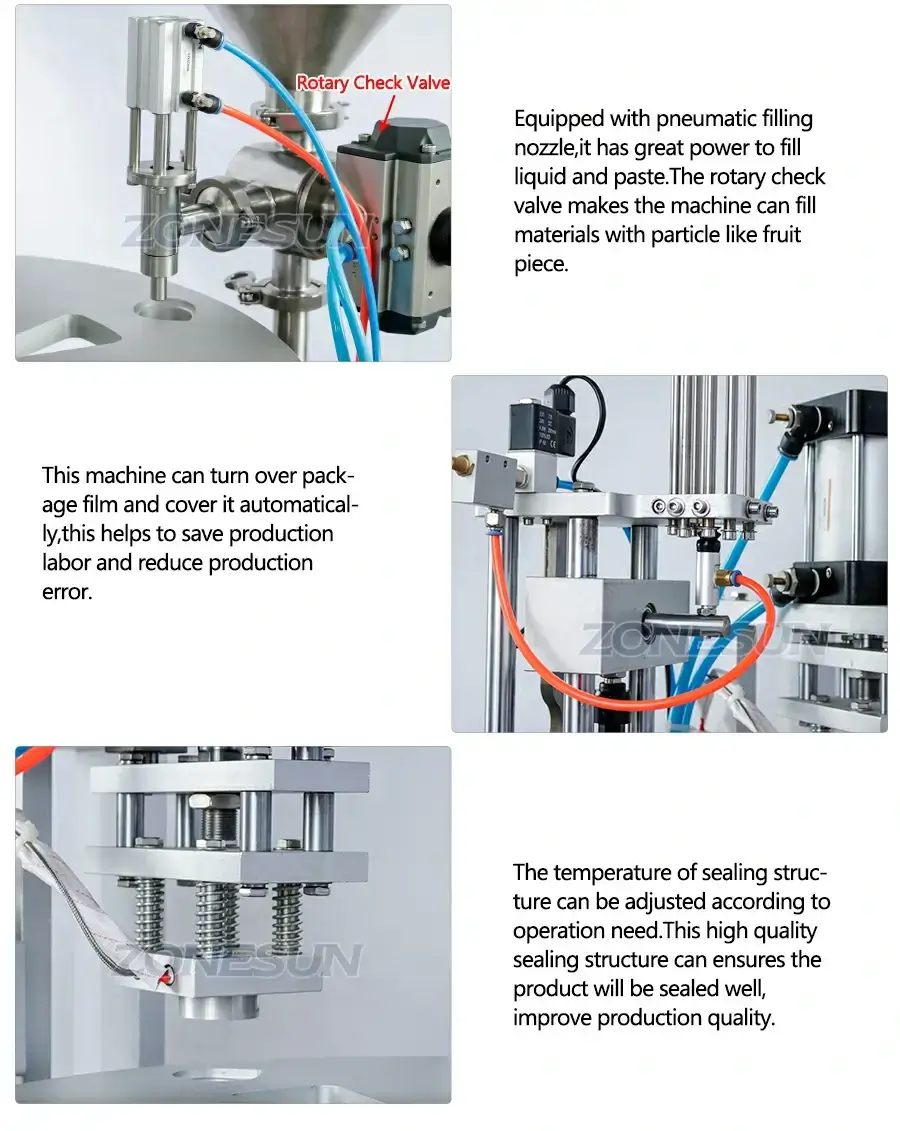 Yogurt Cup Filling Sealing Machine-ZONESUN TECHNOLOGY LIMITED