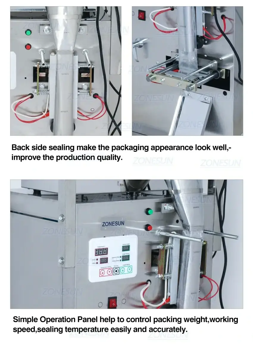 ZONESUN Automatic Powder Filling Back Side Sealing Machine-ZONESUN TECHNOLOGY LIMITED