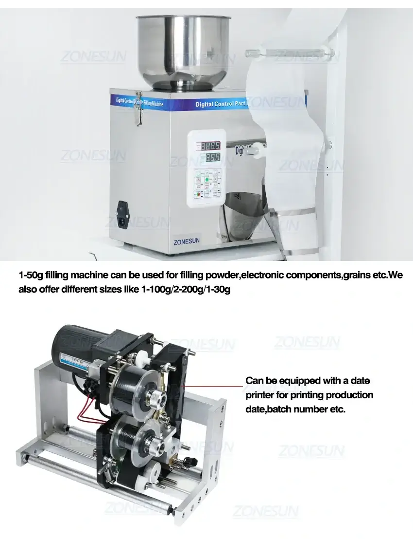 ZONESUN Automatic Powder Filling Three Side Sealing Machine-ZONESUN TECHNOLOGY LIMITED