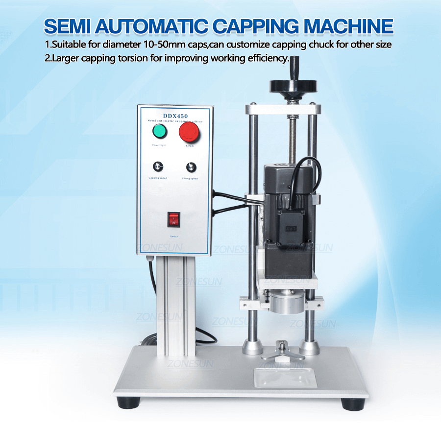 ZONESUN ZS-XG450 Desktop Bottle Capping Machine-ZONESUN TECHNOLOGY LIMITED