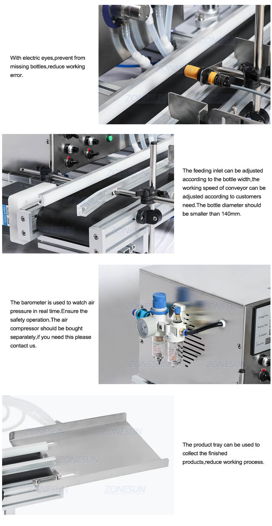 ZONESUN Automatic Desktop Magnetic Pump Diving Filling Machine-ZONESUN TECHNOLOGY LIMITED