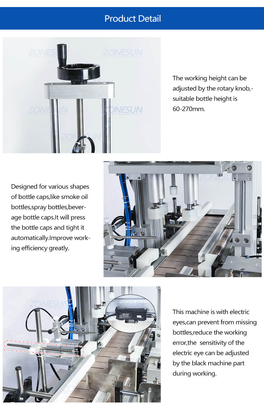Desktop Bottle Capping Machine-ZONESUN TECHNOLOGY LIMITED