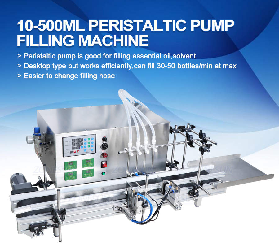 ZONESUN Peristaltic Pump Liquid Filling Machine For Water Drinks Milk-ZONESUN TECHNOLOGY LIMITED