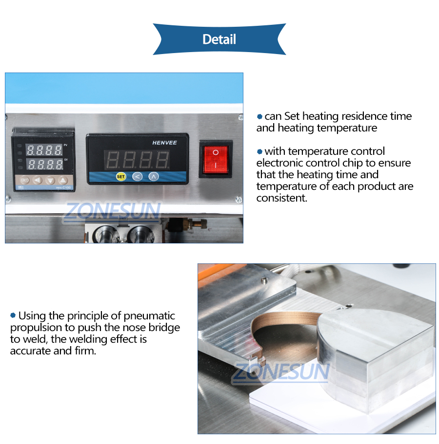 ZONESUN Nose Bridge Welding Making Machine For N95 Face Mask-ZONESUN TECHNOLOGY LIMITED