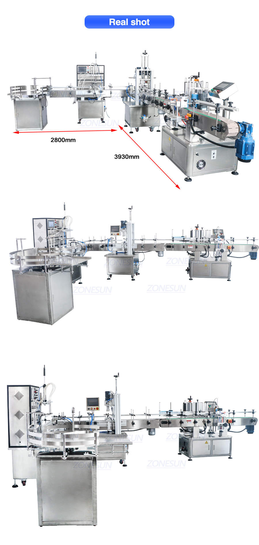 ZONESUN ZS-FAL90 LConfiguration Automatic Liquid Filling Capping And Labeling Machine-ZONESUN TECHNOLOGY LIMITED