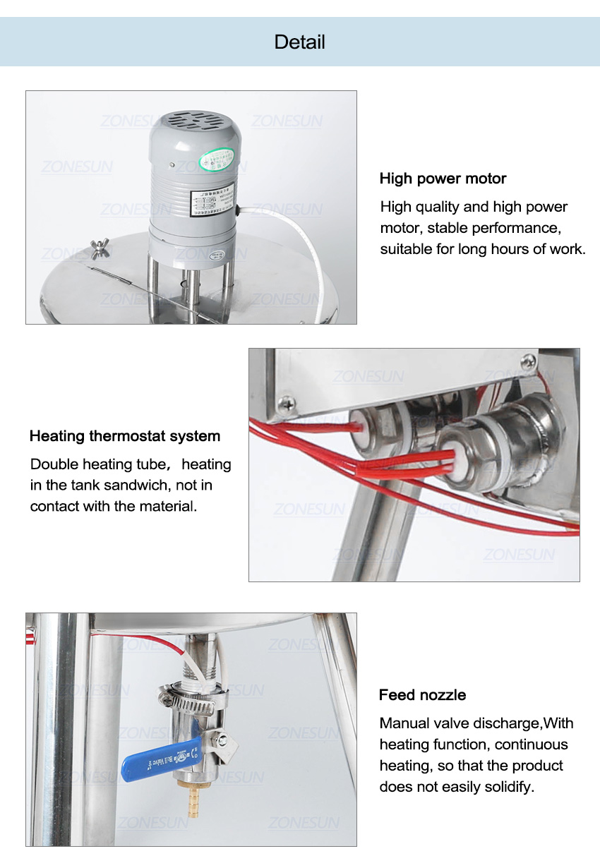 ZONESUN Heating Stirring Lipstick Filling Machine-ZONESUN TECHNOLOGY LIMITED