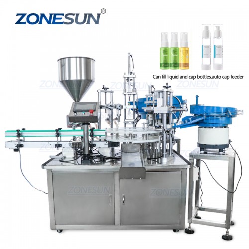 Bottle filling and capping machine