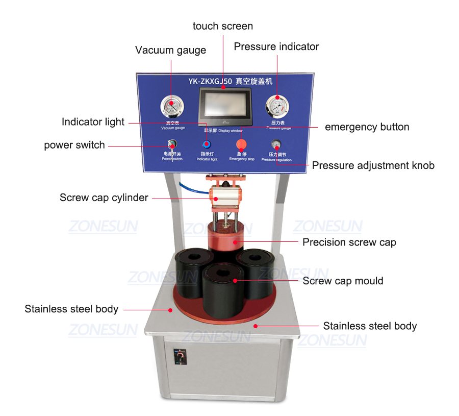 Rotary Vacuum Capping Machine-ZONESUN TECHNOLOGY LIMITED