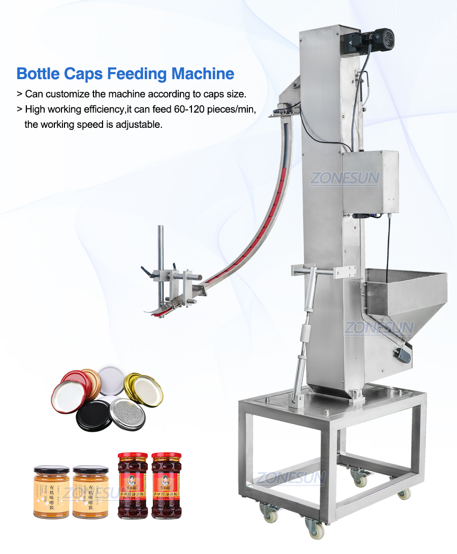 Bottle Cap Feeding Elevator Machine-ZONESUN TECHNOLOGY LIMITED
