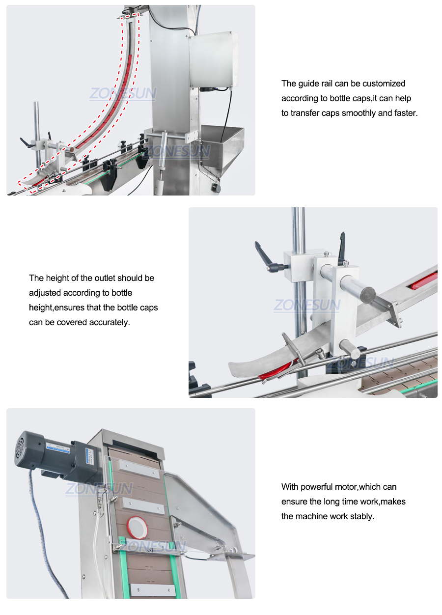 Bottle Cap Feeding Elevator Machine-ZONESUN TECHNOLOGY LIMITED
