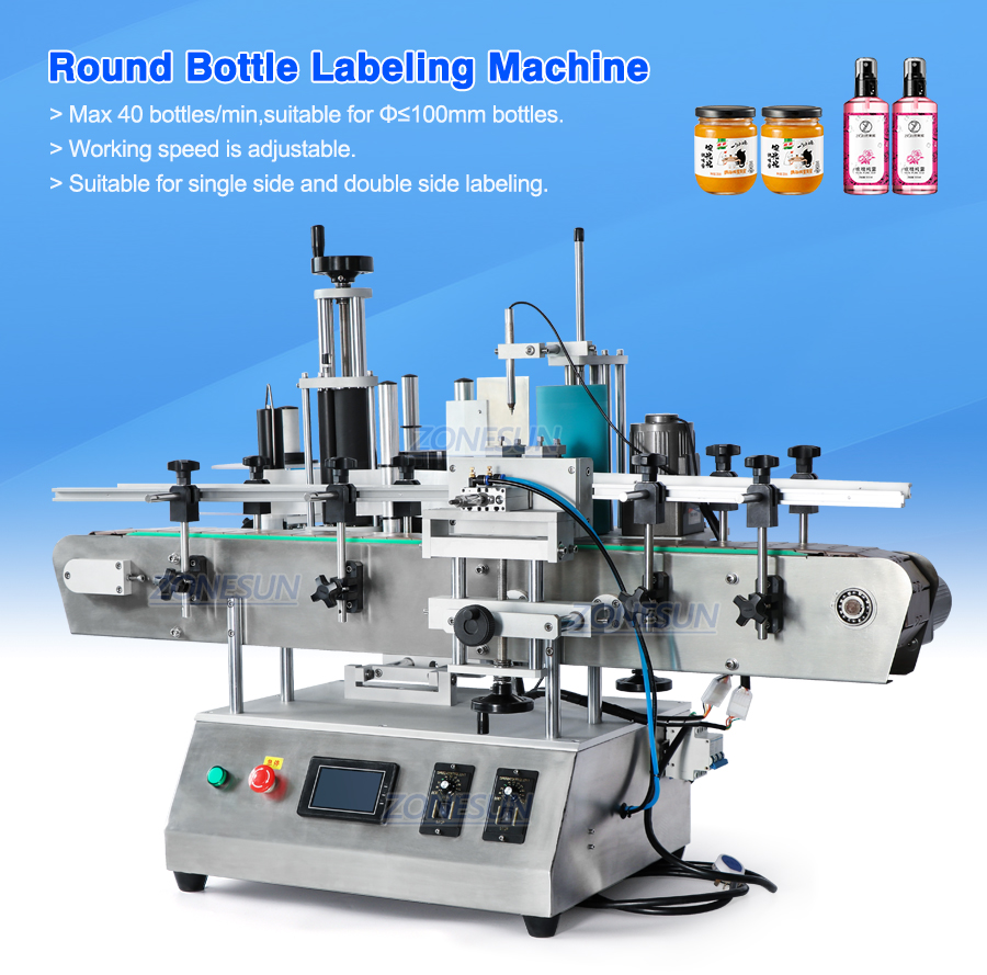 ZONESUN ZS-TB500A Automatic Round bottles Positioning And Labeling Machine-ZONESUN TECHNOLOGY LIMITED