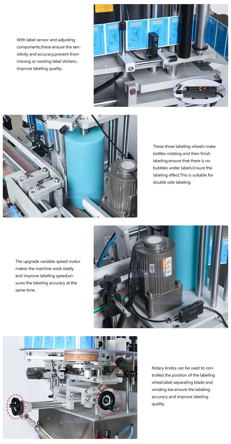 ZONESUN ZS-TB500A Automatic Round bottles Positioning And Labeling Machine-ZONESUN TECHNOLOGY LIMITED