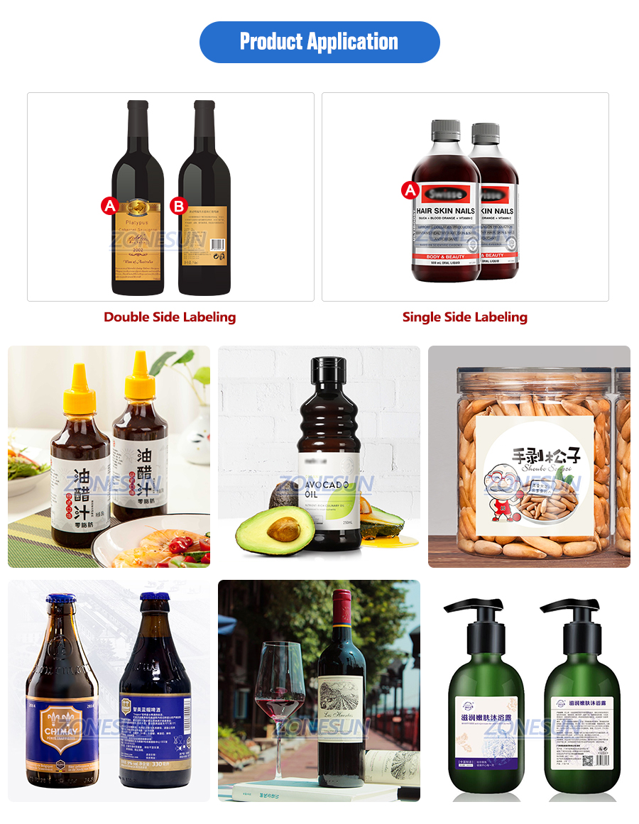 Automatic Round Bottle Labeling Machine-ZONESUN TECHNOLOGY LIMITED