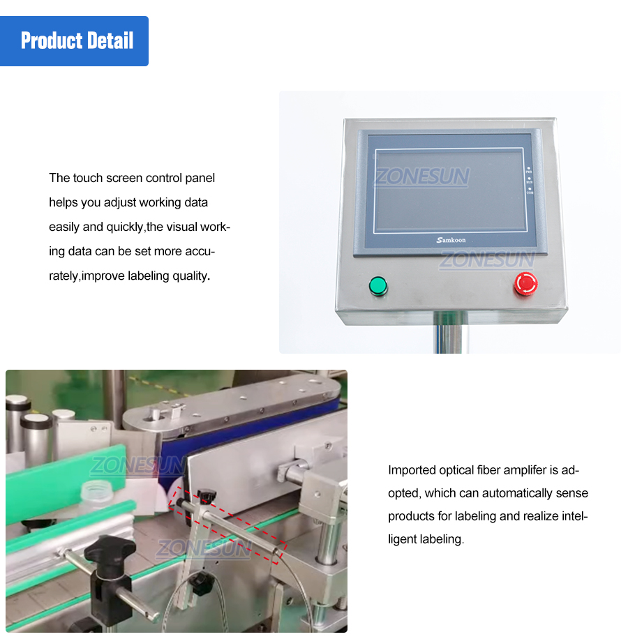 Labeling Machine For Round Bottles-ZONESUN TECHNOLOGY LIMITED