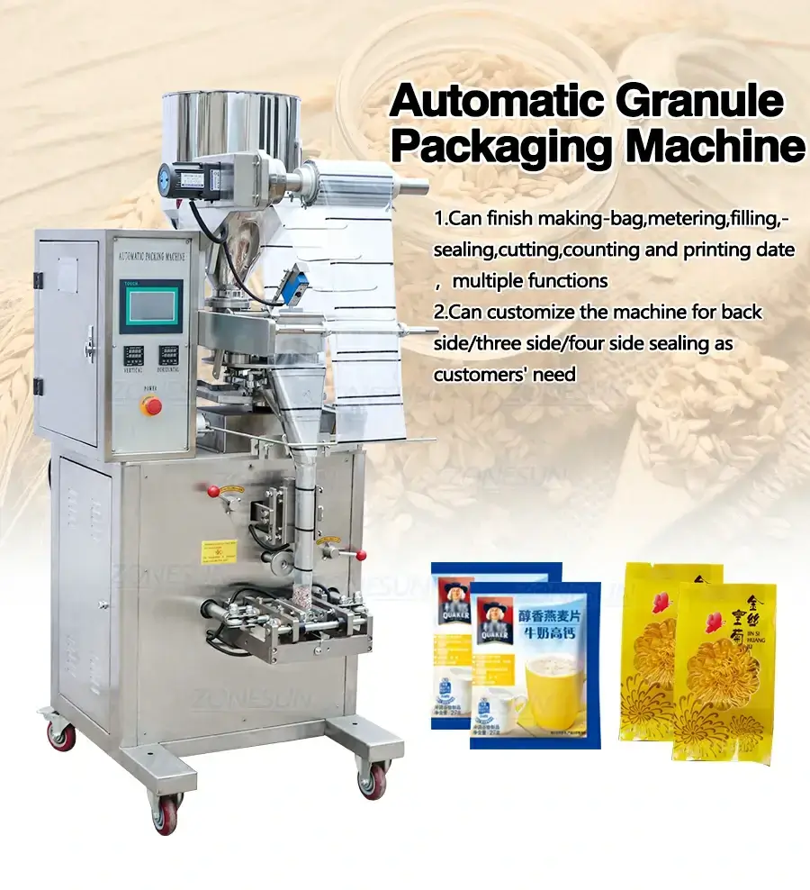 Granule Filling Sealing Machine-ZONESUN TECHNOLOGY LIMITED