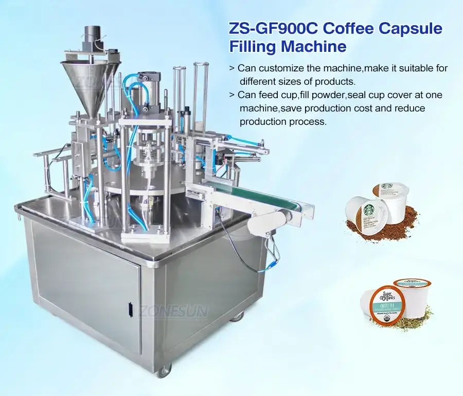 Coffee Capsule Filling And Sealing Machine-ZONESUN TECHNOLOGY LIMITED