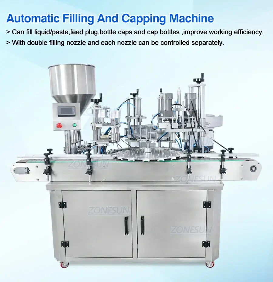 4 In1 Filling And Capping Machine-ZONESUN TECHNOLOGY LIMITED