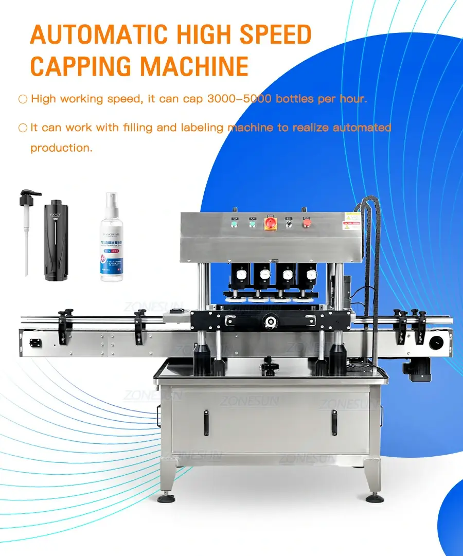 ZONEUSN ZS-XG440B Automatic High Speed Capping Machine-ZONESUN TECHNOLOGY LIMITED