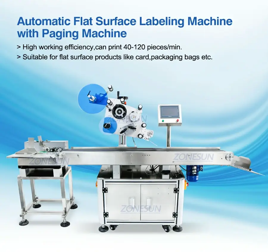 ZONESUN ZS-TB832 Automatic Flat Surface Labeling Machine with Paging Machine-ZONESUN TECHNOLOGY LIMITED