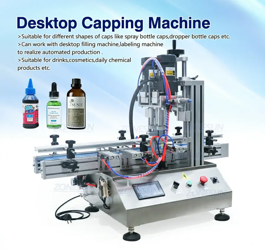 Automatic Round Bottle Capping Machine-ZONESUN TECHNOLOGY LIMITED