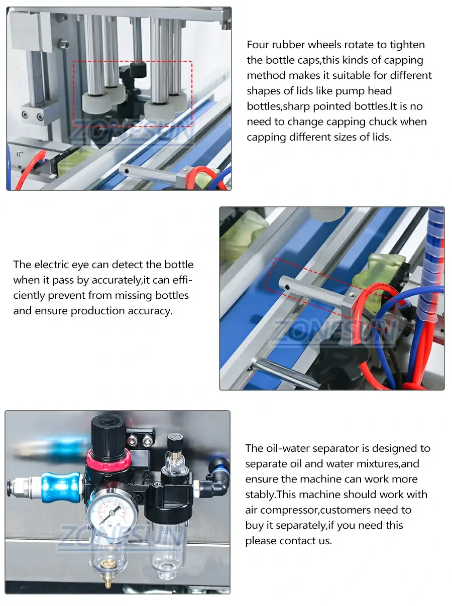 Automatic Round Bottle Capping Machine-ZONESUN TECHNOLOGY LIMITED