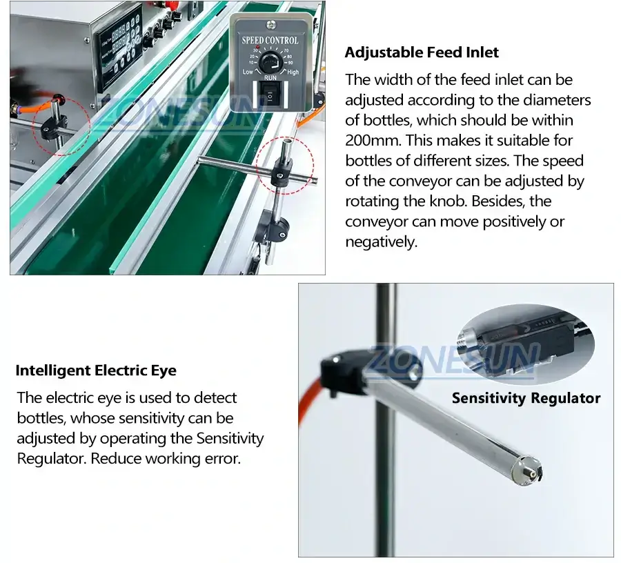 4 Nozzles Diaphragm Pump Filling Machine-ZONESUN TECHNOLOGY LIMITED