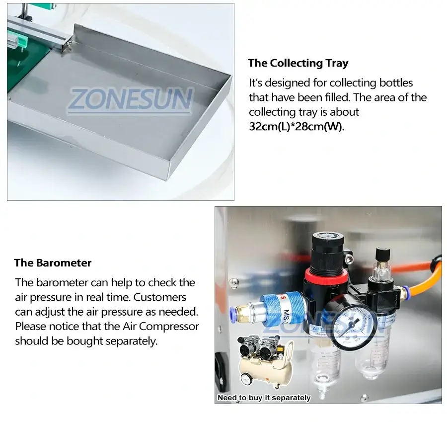 4 Nozzles Diaphragm Pump Filling Machine-ZONESUN TECHNOLOGY LIMITED