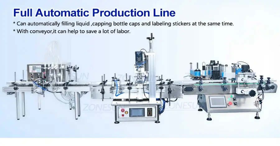 Automatic Filling Capping And Labeling Machine-ZONESUN TECHNOLOGY LIMITED