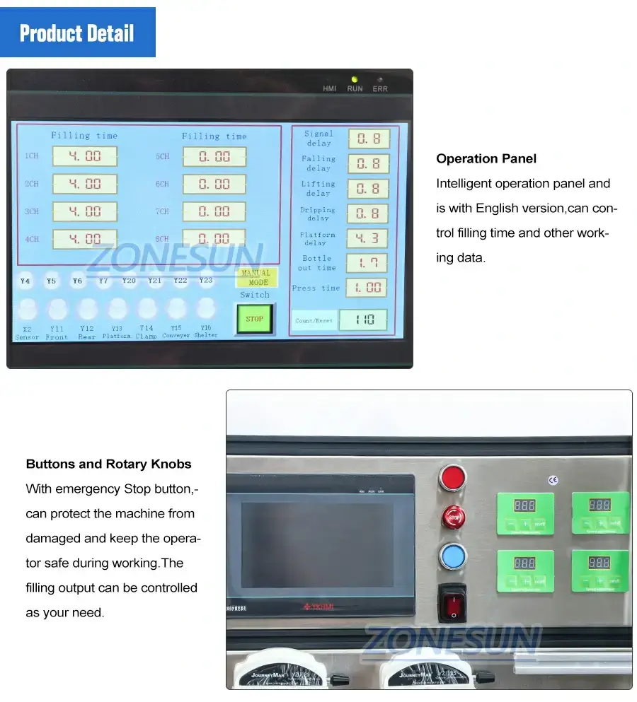 4-head Peristaltic Pump Filling Machine-ZONESUN TECHNOLOGY LIMITED