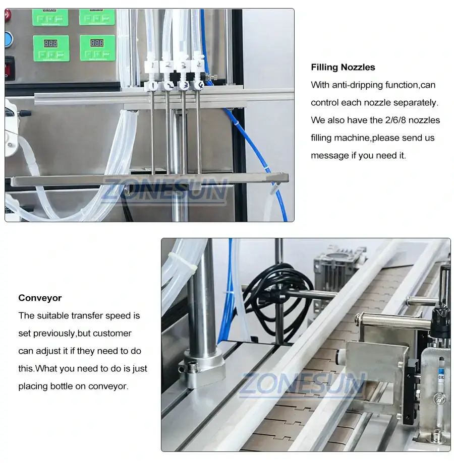 4-head Peristaltic Pump Filling Machine-ZONESUN TECHNOLOGY LIMITED