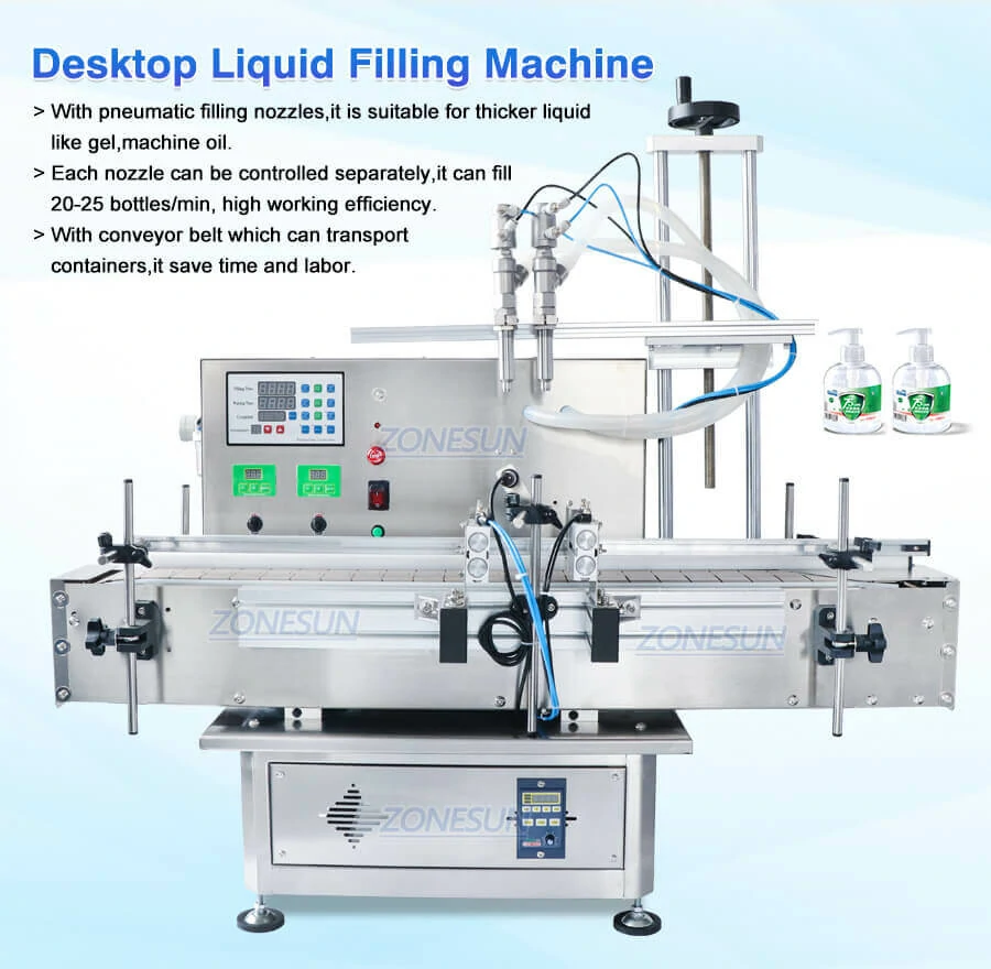 20L Diaphragm Pump Filling Machine-ZONESUN TECHNOLOGY LIMITED