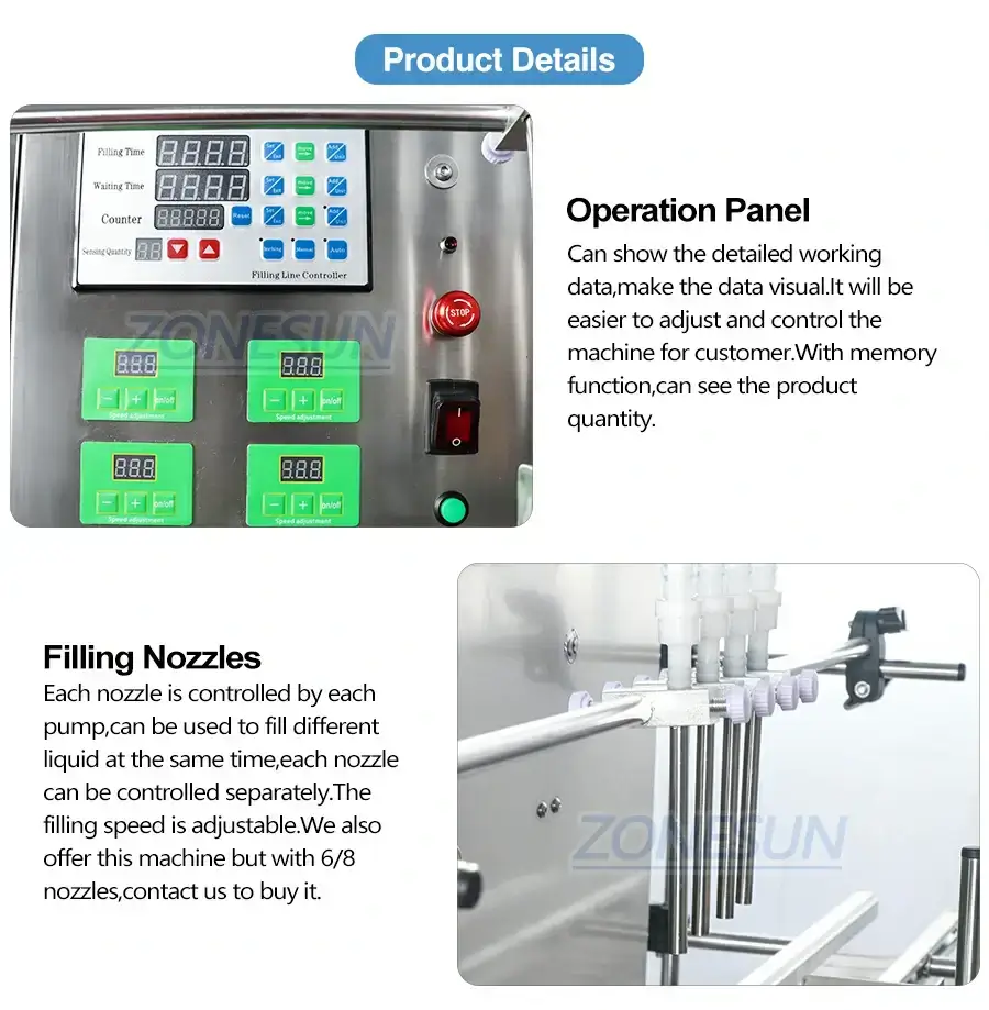 Desktop Peristaltic Pump Filling Machine-ZONESUN TECHNOLOGY LIMITED