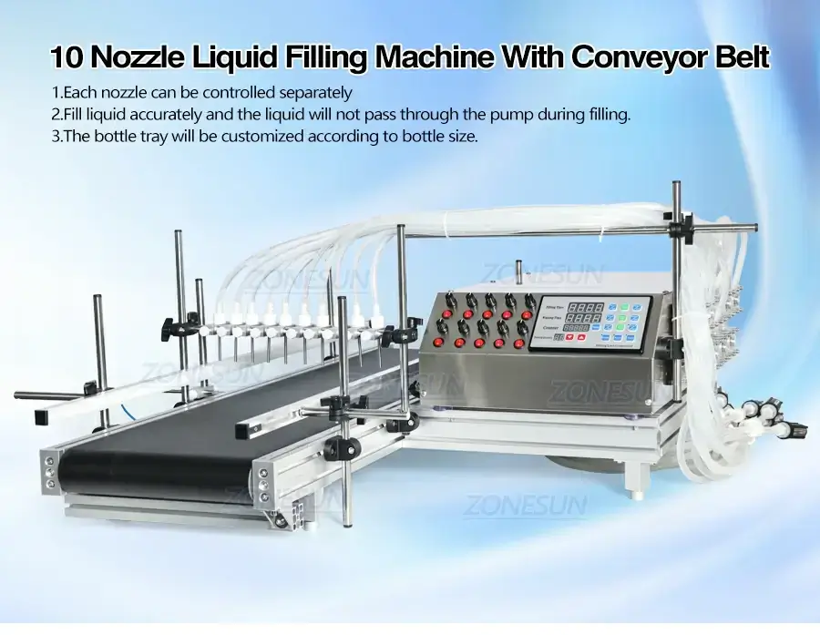 10 Head Vaccine Bottle Filling Machine-ZONESUN TECHNOLOGY LIMITED