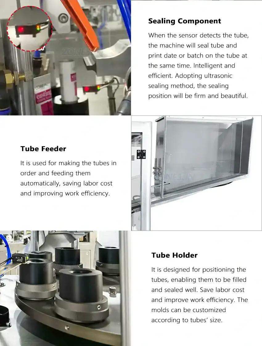 Ointment Tube Filling And Sealing Machine-ZONESUN TECHNOLOGY LIMITED