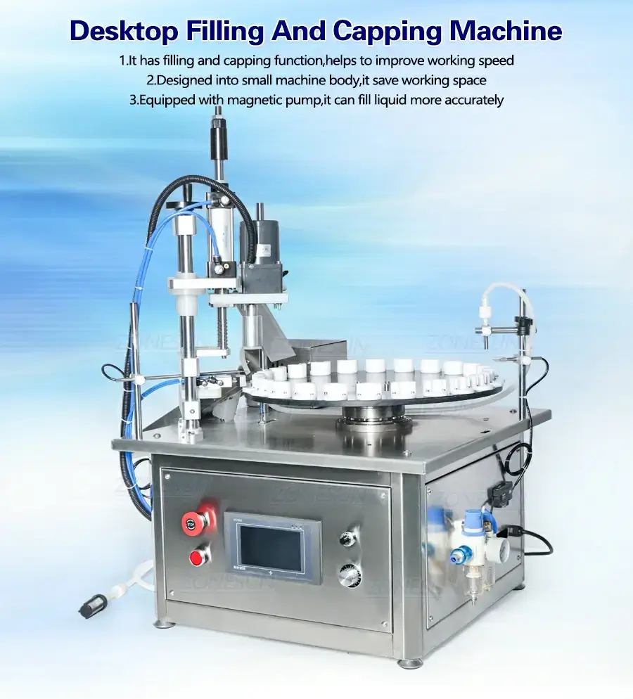 Desktop Filling And Capping Machine-ZONESUN TECHNOLOGY LIMITED