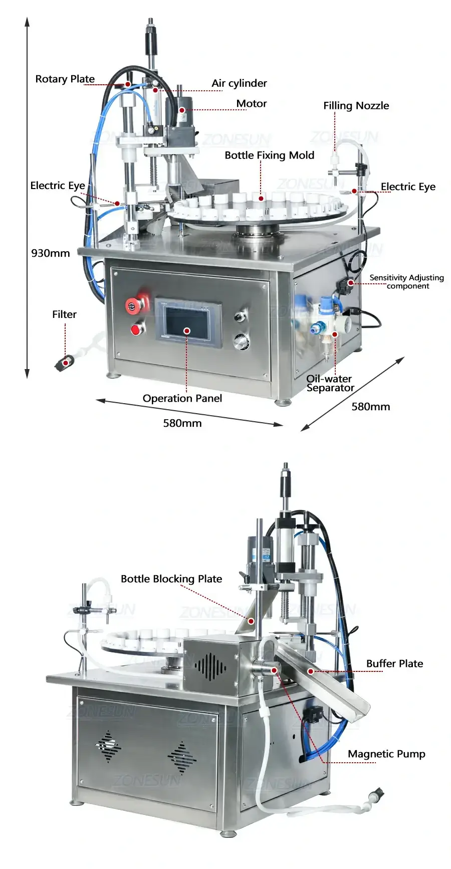 Desktop Filling And Capping Machine-ZONESUN TECHNOLOGY LIMITED