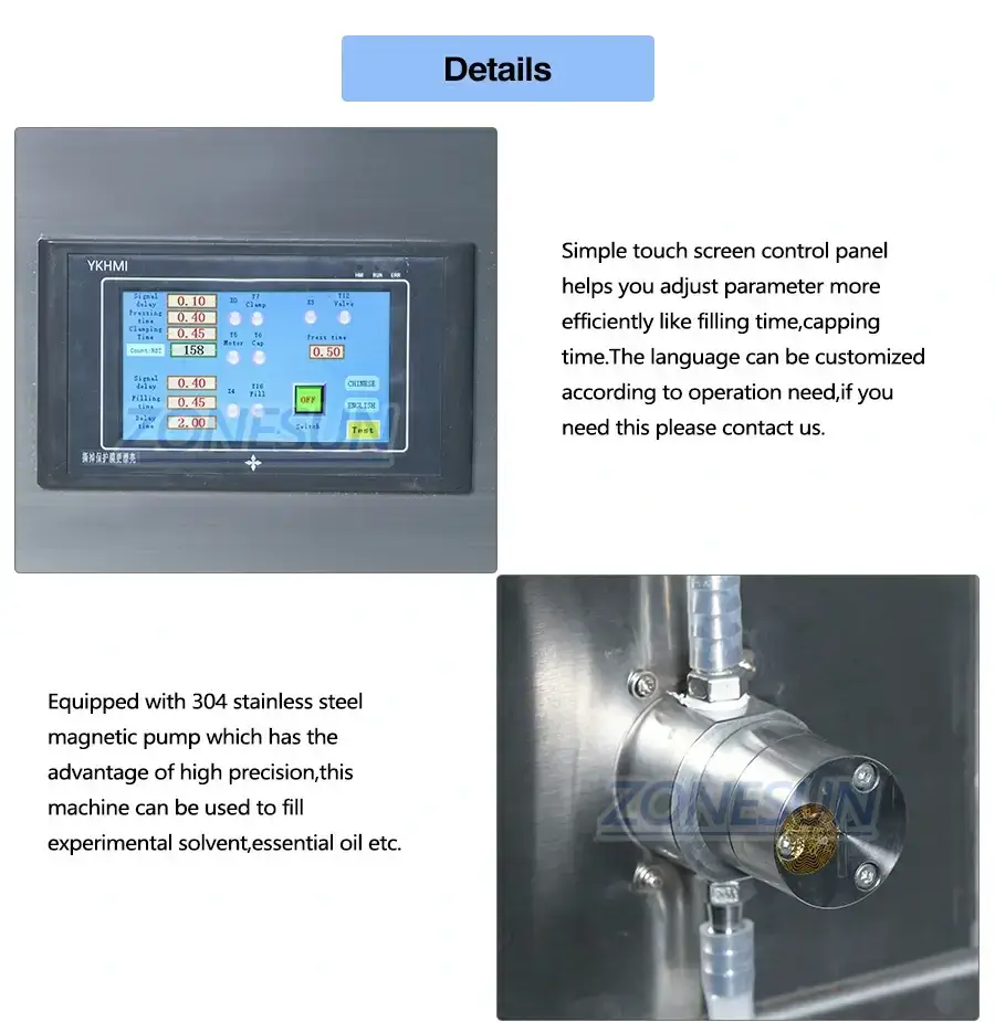 Desktop Filling And Capping Machine-ZONESUN TECHNOLOGY LIMITED
