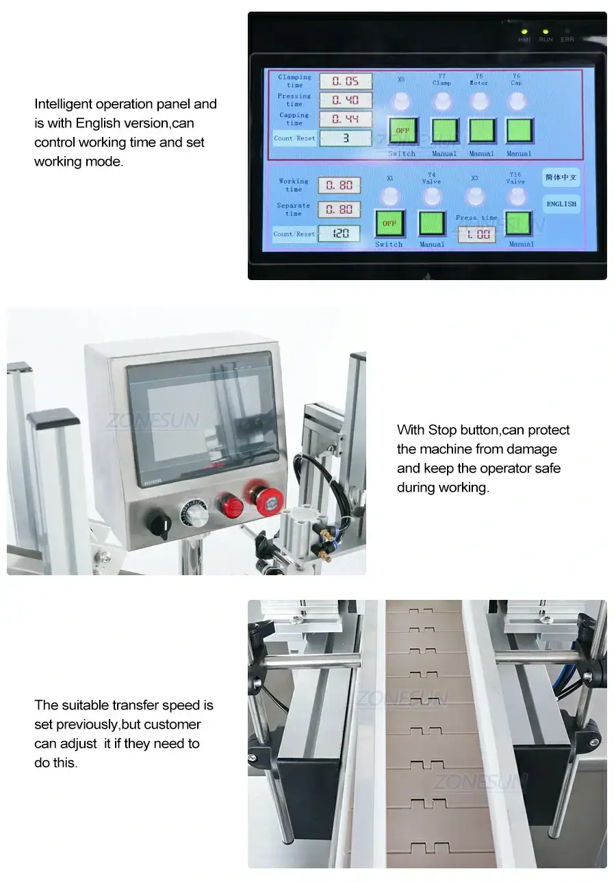 Full Automatic Capping Machine-ZONESUN TECHNOLOGY LIMITED