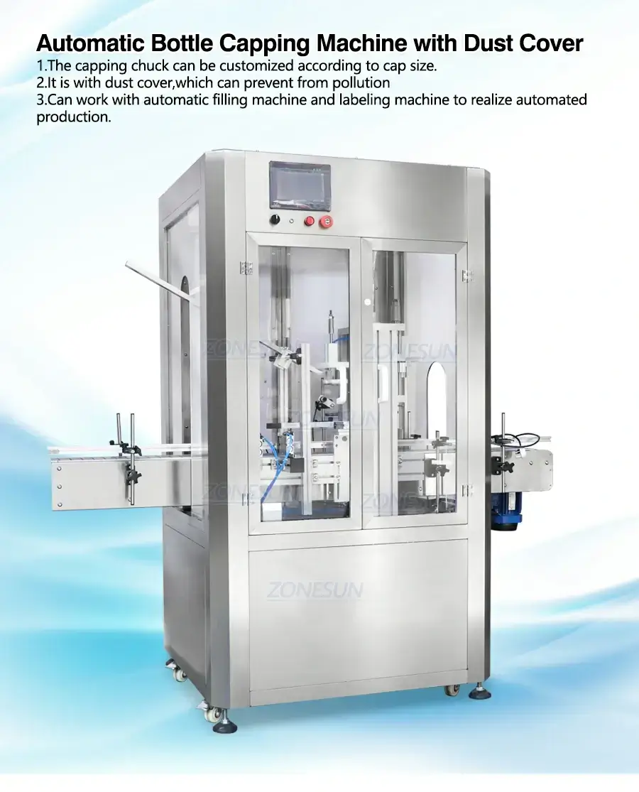 Automatic Capping Machine With Dust Cover-ZONESUN TECHNOLOGY LIMITED