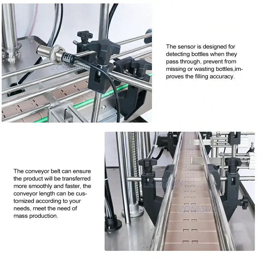 4 Diving Nozzles Liquid Filling Machine-ZONESUN TECHNOLOGY LIMITED