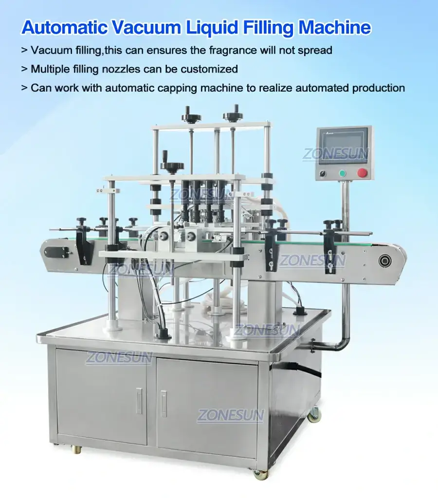 Vacuum Perfume Filling Machine-ZONESUN TECHNOLOGY LIMITED