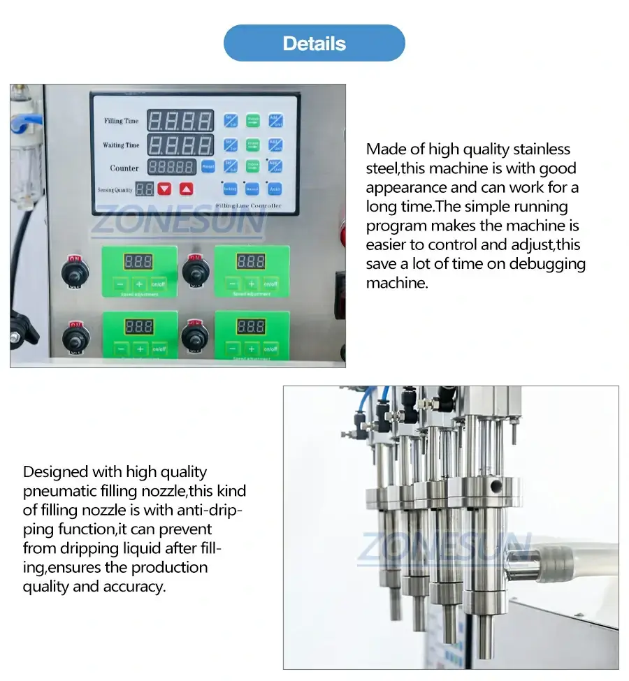 Desktop Peristaltic Pump Filling Machine-ZONESUN TECHNOLOGY LIMITED