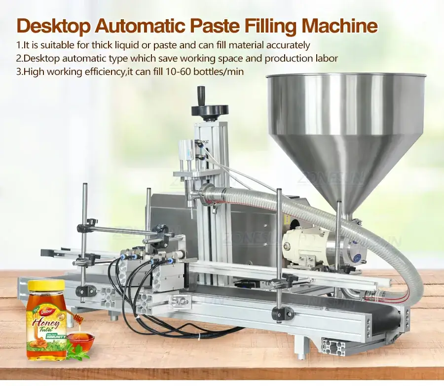 Rotor Pump Paste Filling Machine-ZONESUN TECHNOLOGY LIMITED